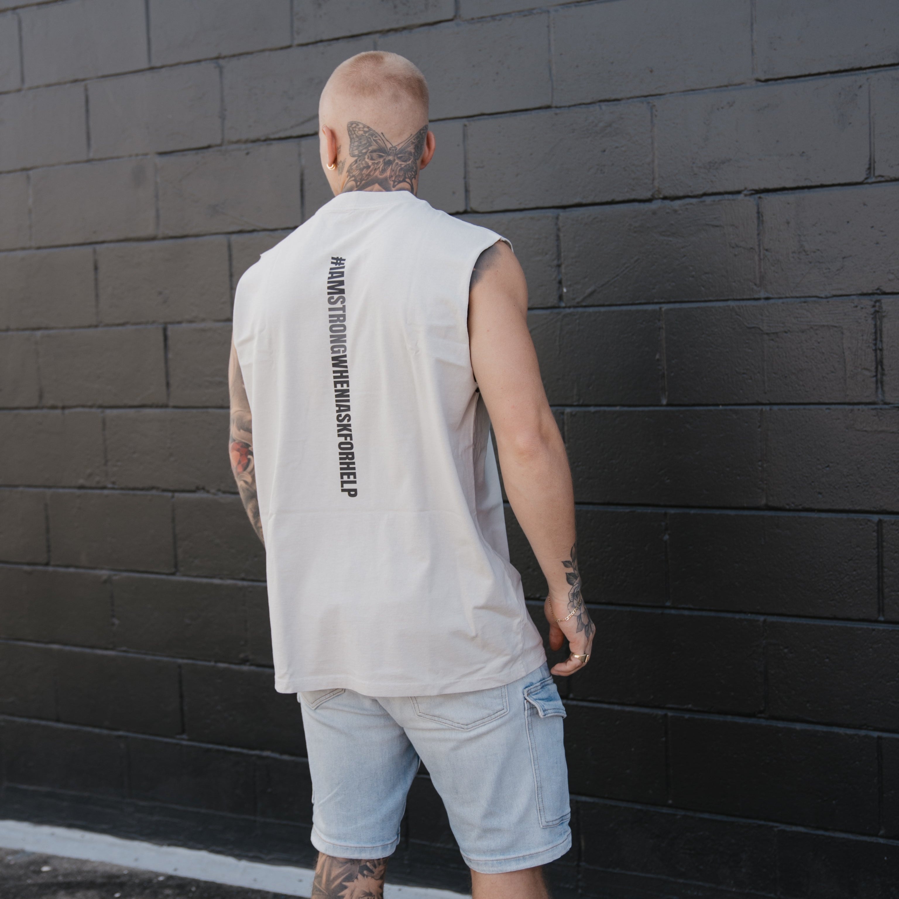 Heavy Staple Muscle Tee Faded Bone