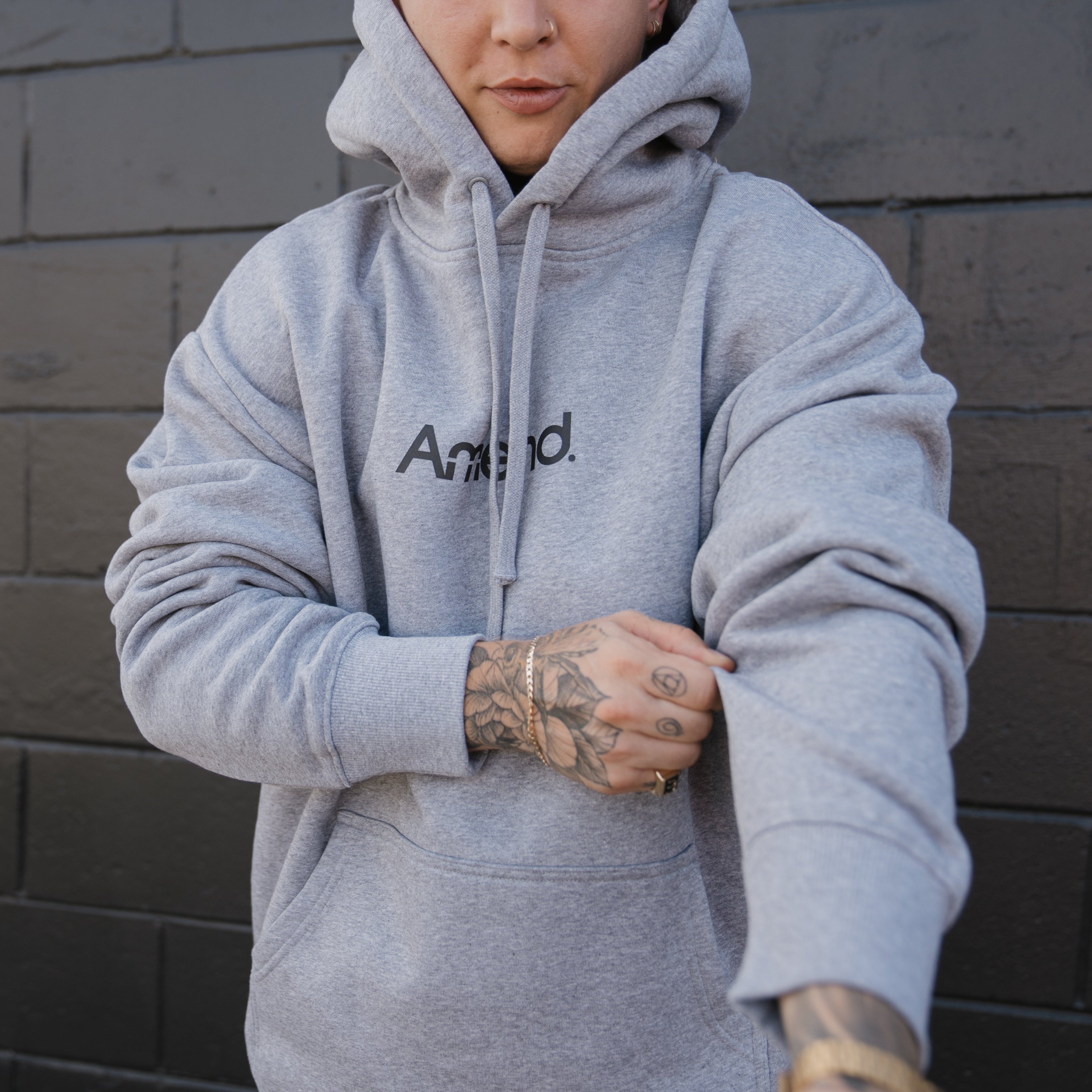 Heavy Staple Hoodie Grey