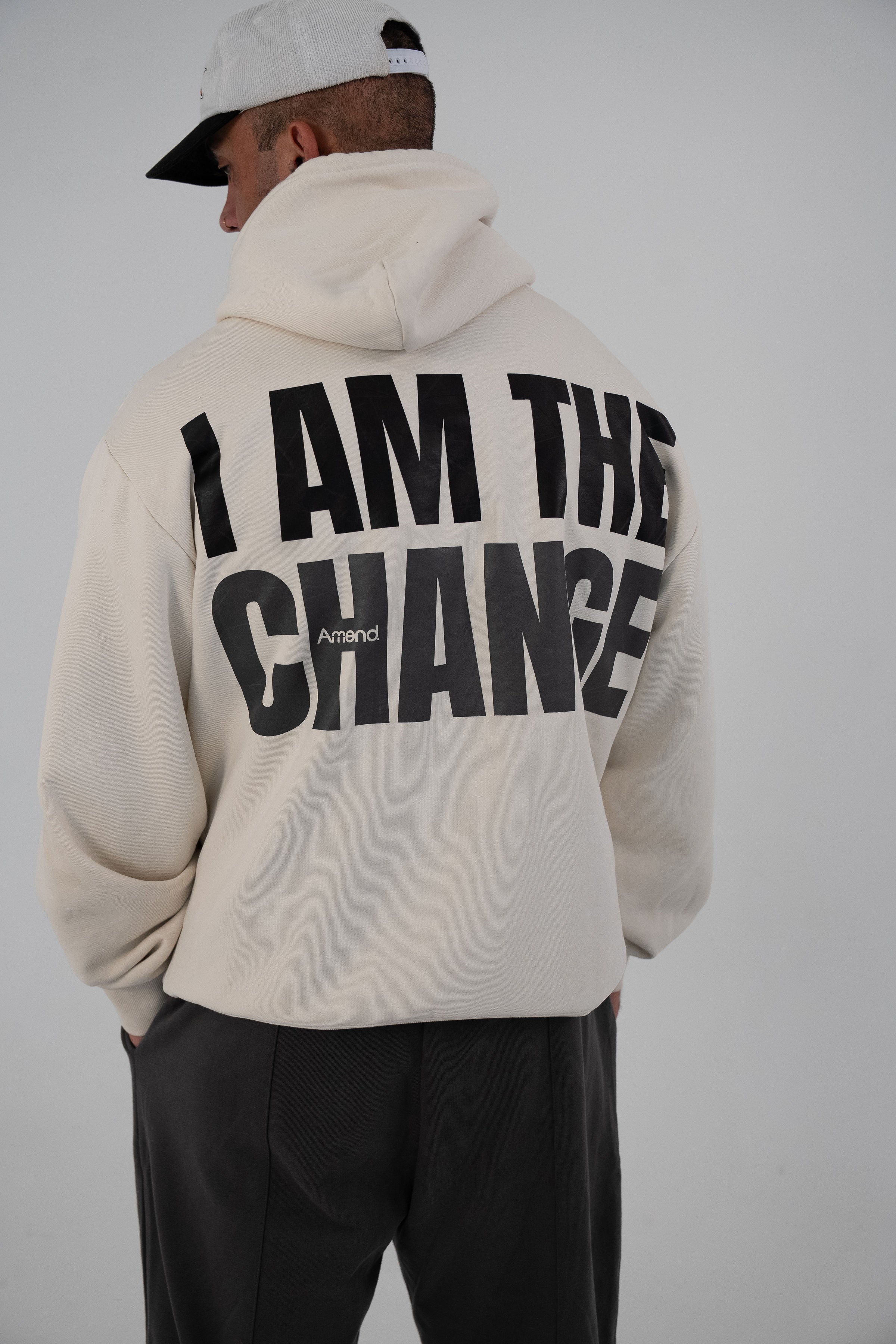 'I Am The Change' Cream Hoodie